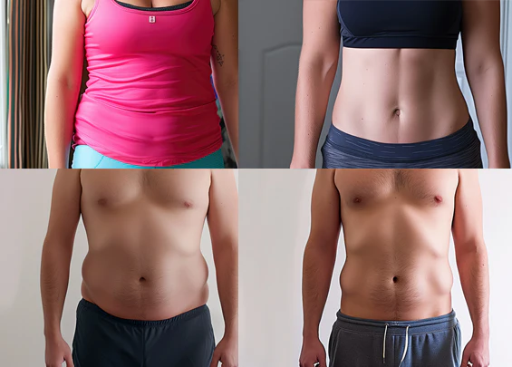 Before and after results