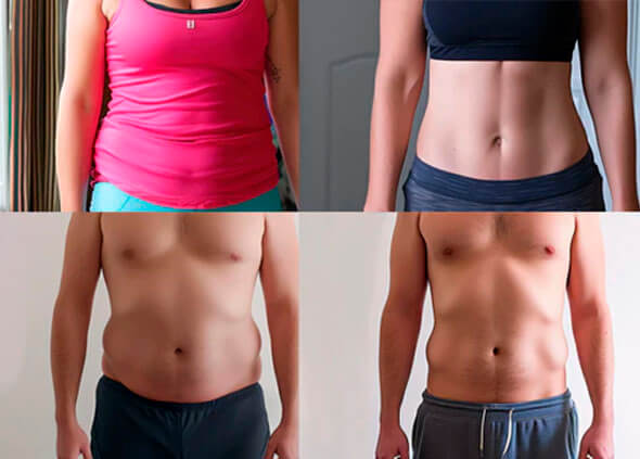 Before and after results