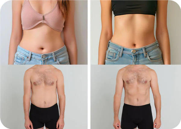 Before and after results