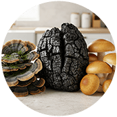 Turkey Tail + Chaga + Sun Mushroom